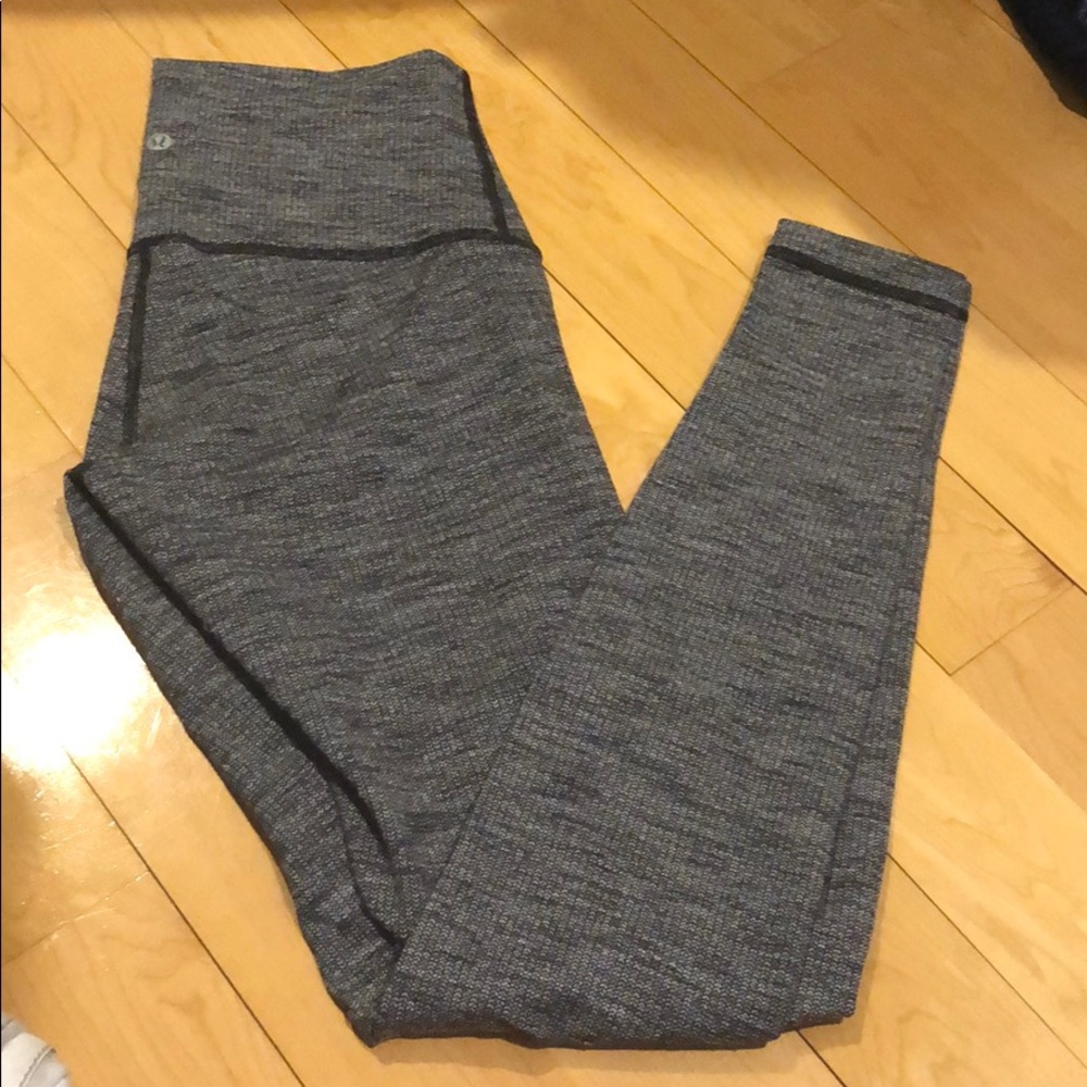 Black/Dark Grey Lululemon 25” Leggings